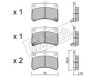 fri.tech. 475.0 Brake Pad Set, disc brake